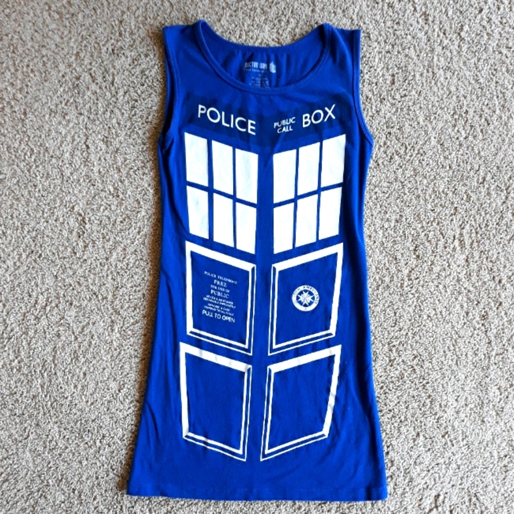 Doctor Who TARDIS Dress Blue Cosplay Small